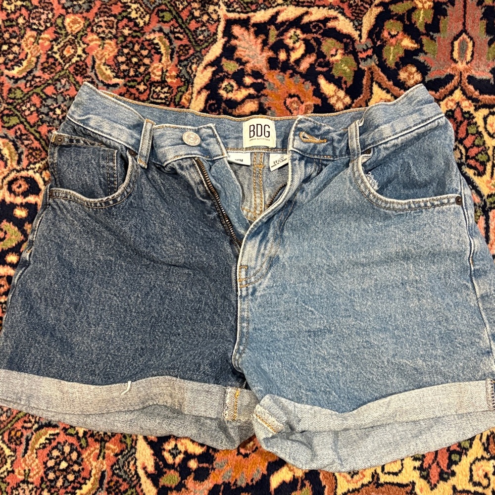 BDG Women's Blue Two-Tone Jean Shorts